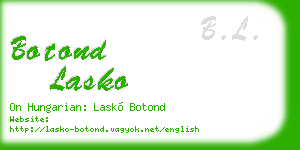 botond lasko business card